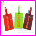 Customized logo promotional silicone/pvc luggage tag name tag for travel